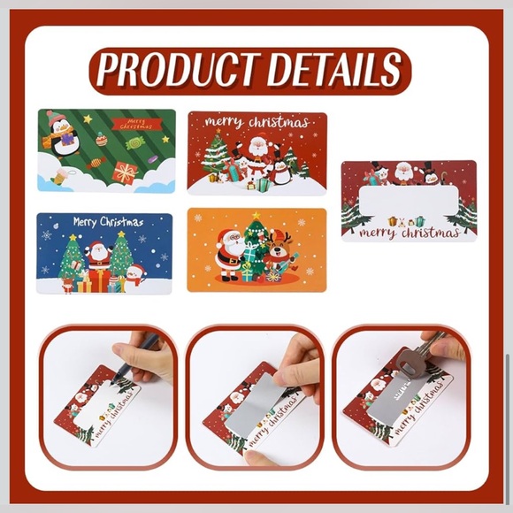 Festive Christmas Scratch Cards Set 40 Count - Picture 3 of 7